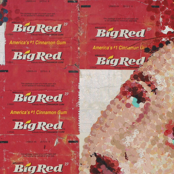 Big Red painting detail by pixelstud