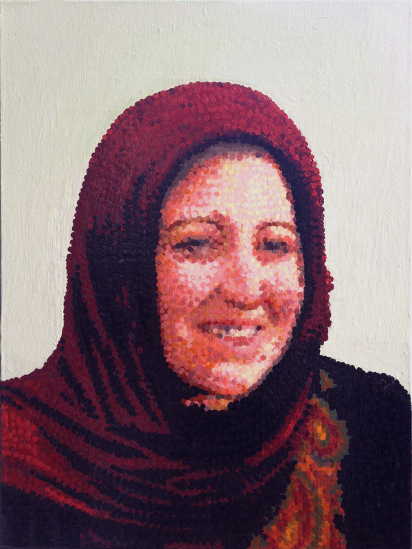 Shirin Ebadi portrait lego art painting pixelstud