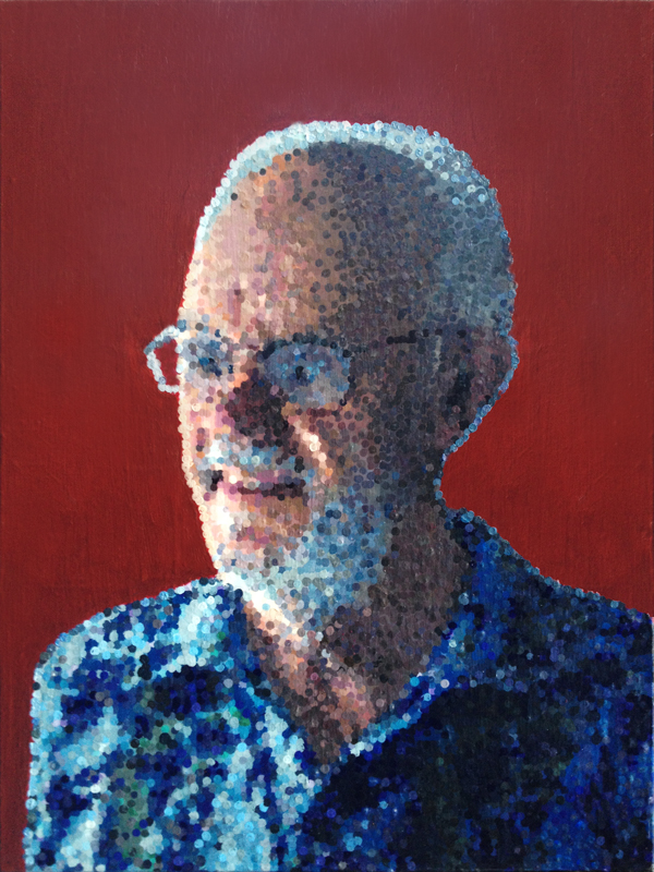 James Harrison portrait lego art painting pixelstud