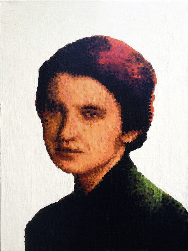 Rosalin Franklin portrait painting lego art pixelstud