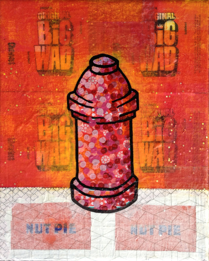 Loaded Fire Hydrant lego art painting pixelstud