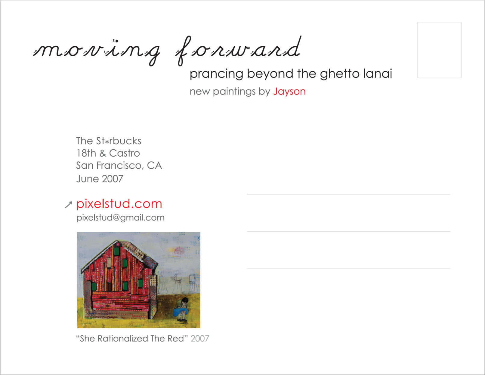 She recognized rationalized the red back