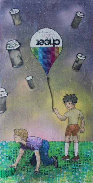 Cheer balloon pill bottles medicine painting lego art pixelstud