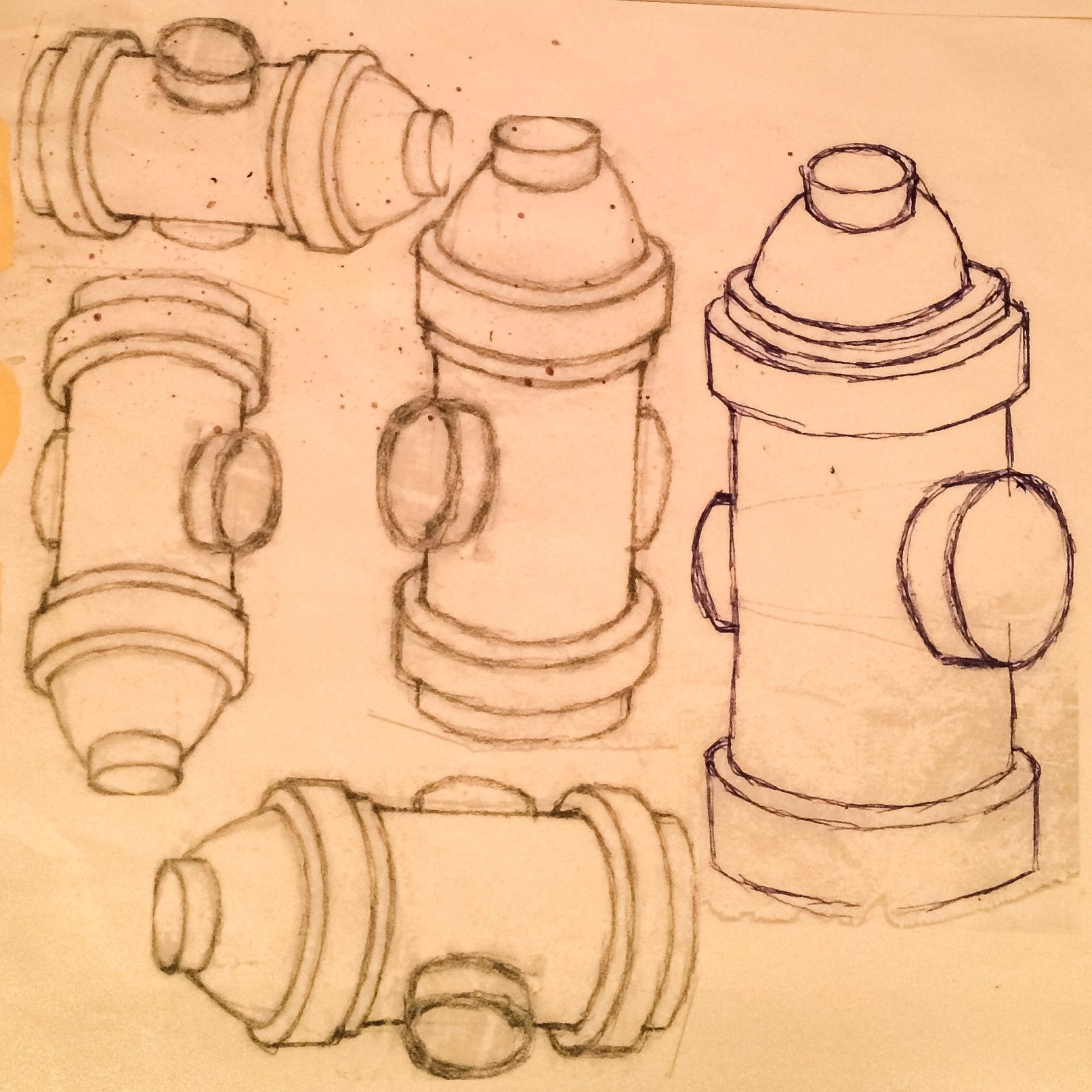 Loaded Fire Hydrant sketch lego art pixelstud