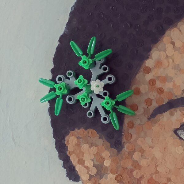 Frida-Kahlo-portrait-painting-lego-art-pixelstud-flower-detail