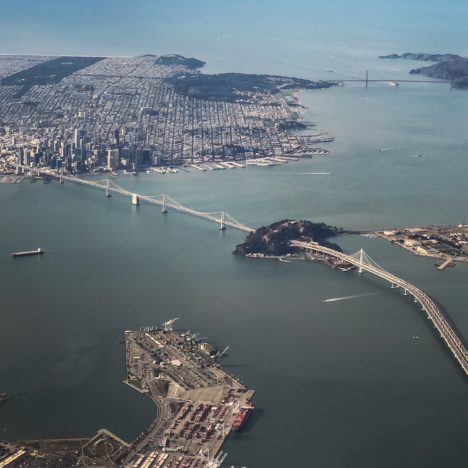 #viewfromabove #bayarea #portofoakland #sanfranciscobaybridge #oaklandbaybridge
