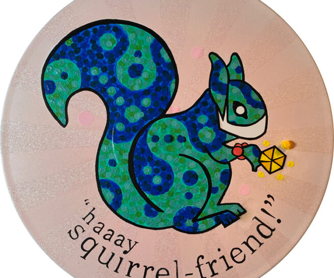 Haaay Squirrel-friend on a vinyl record